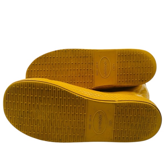 Kids Yellow Havaianas Size 2Y Slip-On Rainboot - Picture 7 of 13